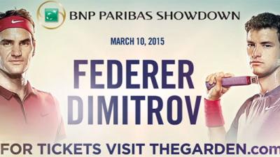 Dimitrov Plays Federer at BNP Paribas Showdown